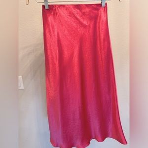 Aritzia Satin Pink Skirt by Babaton